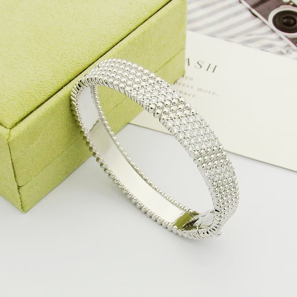 tricolor crystal Bangle for women - alternate angle view 6
