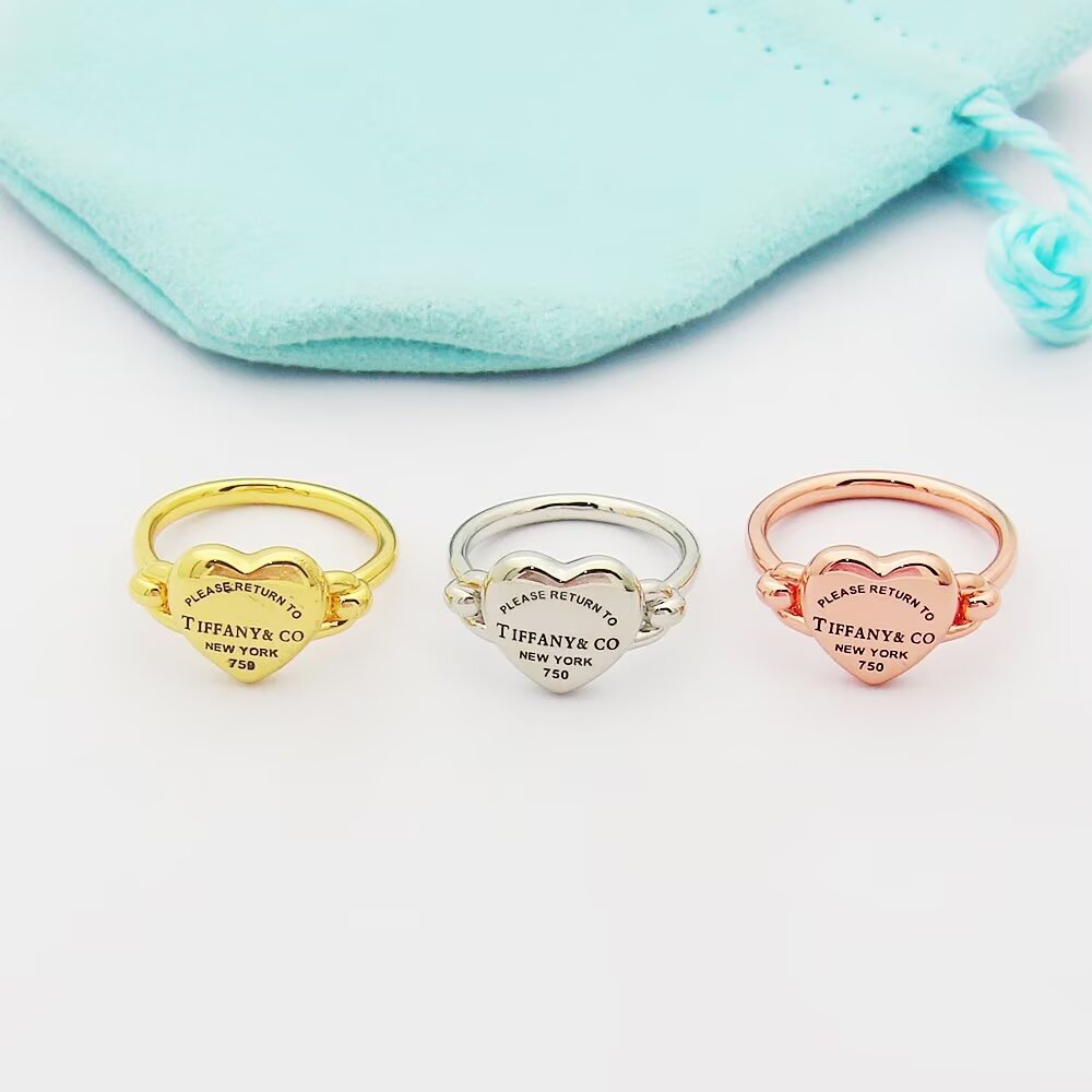 gold heart Ring for women - alternate angle view 3