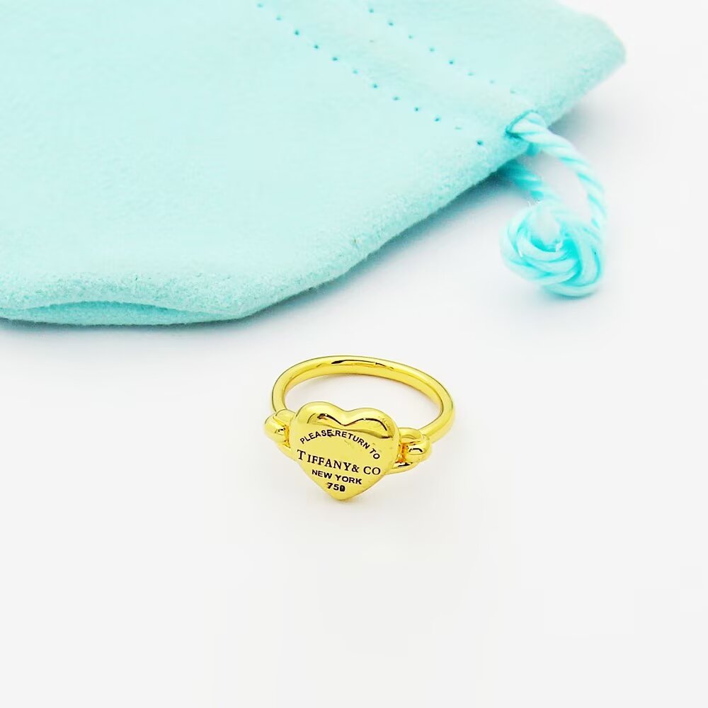gold heart Ring for women - alternate angle view 8