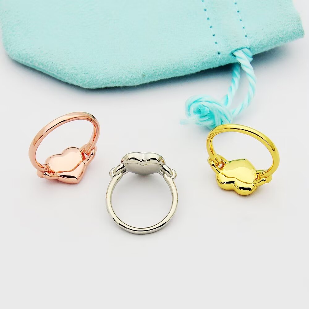 gold heart Ring for women - alternate angle view 5