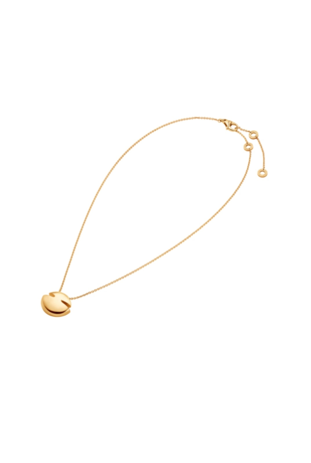 gold crystal unisex Necklace for men - product detail view