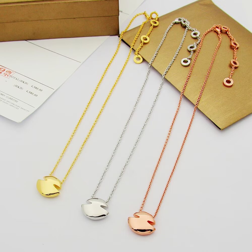 gold crystal unisex Necklace for men - alternate angle view 6