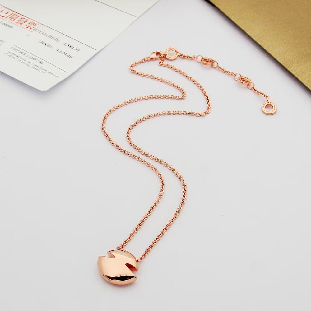 gold crystal unisex Necklace for men - alternate angle view 9
