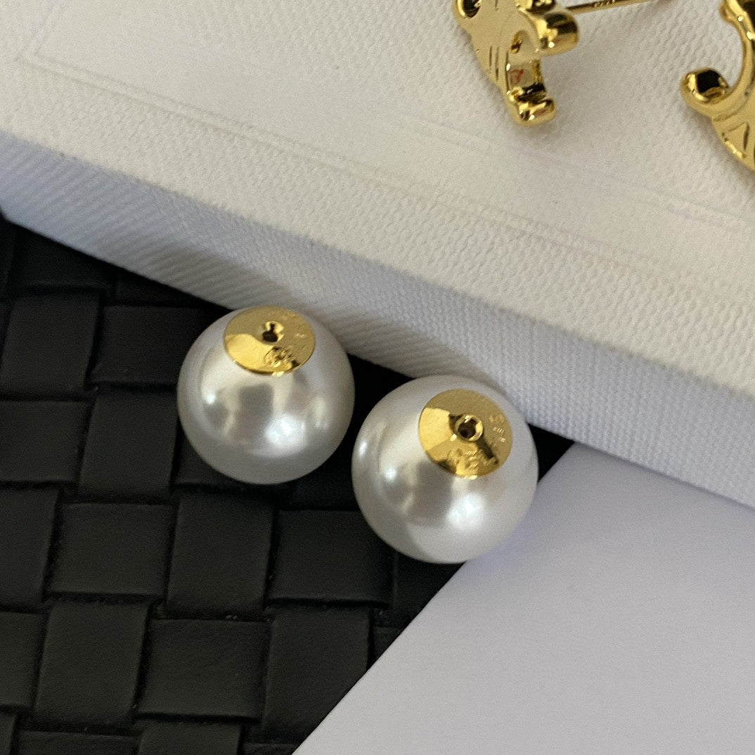 yellow brass letter Drop Earrings for women - alternate angle view 5