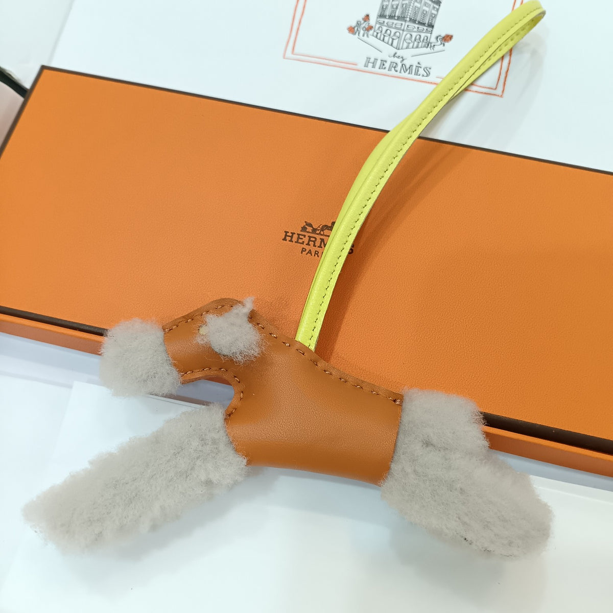beige leather cute fashion accessory for women - alternate angle view 3