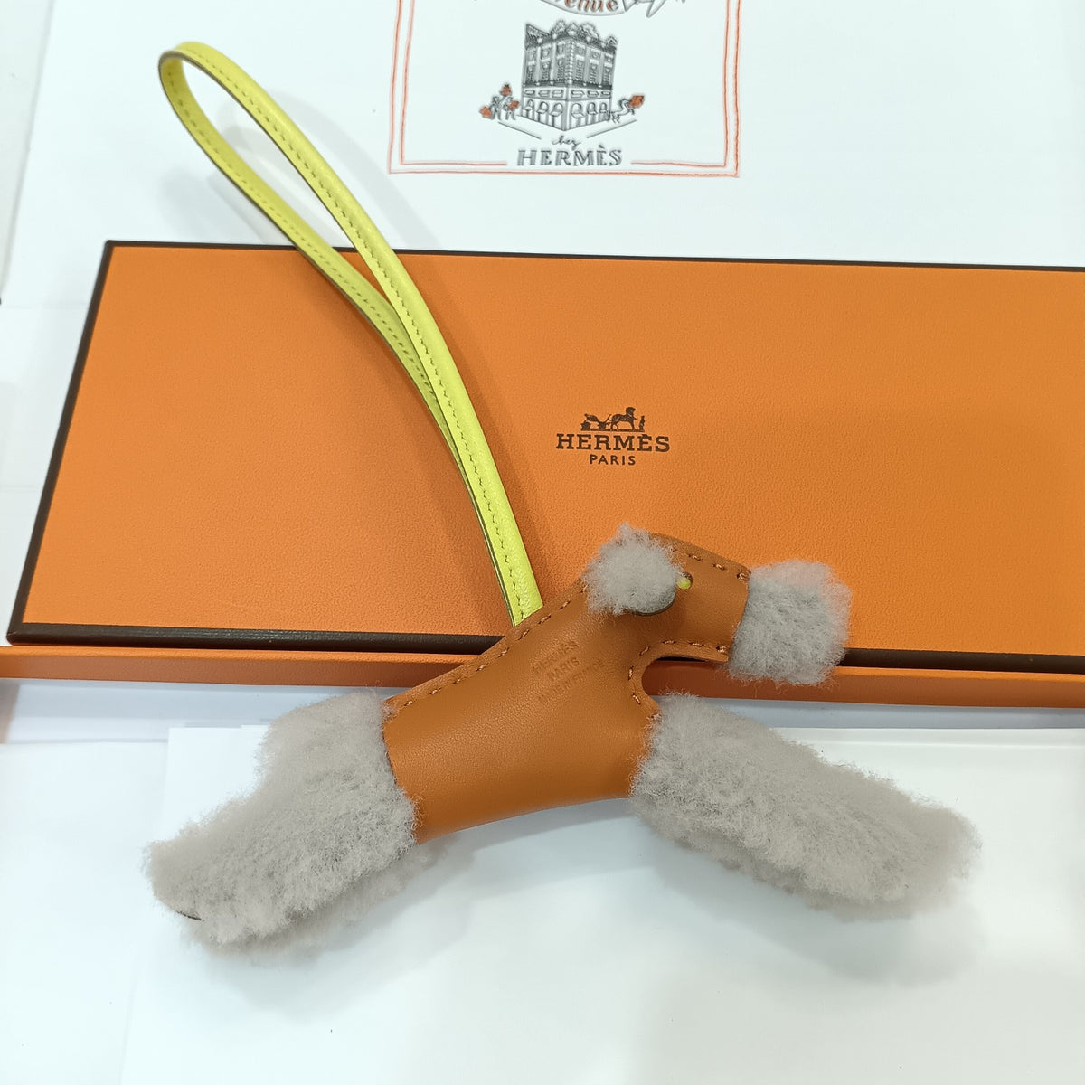 beige leather cute fashion accessory for women - product detail view