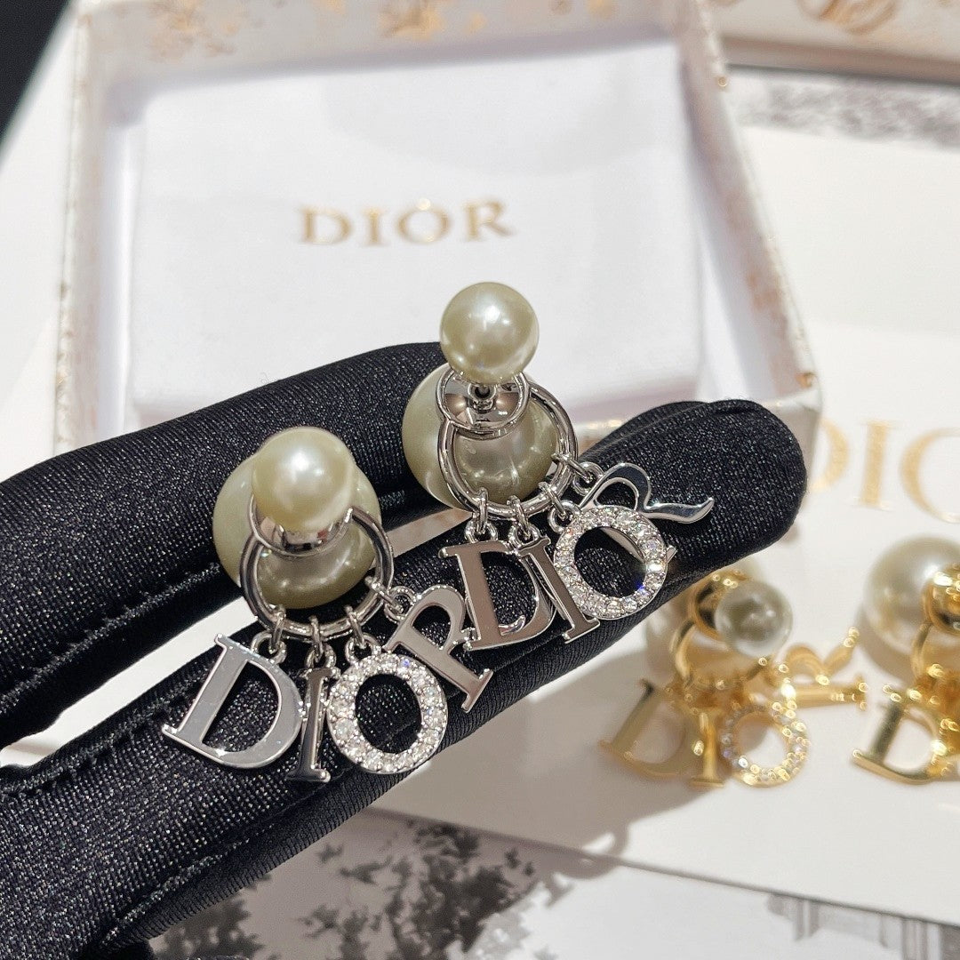 letter Stud Earrings for women - product detail view