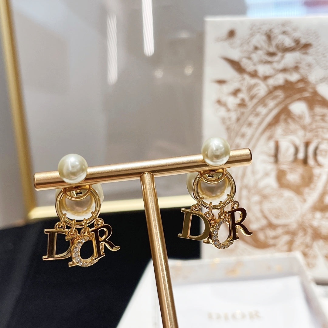 letter Stud Earrings for women - alternate angle view 7