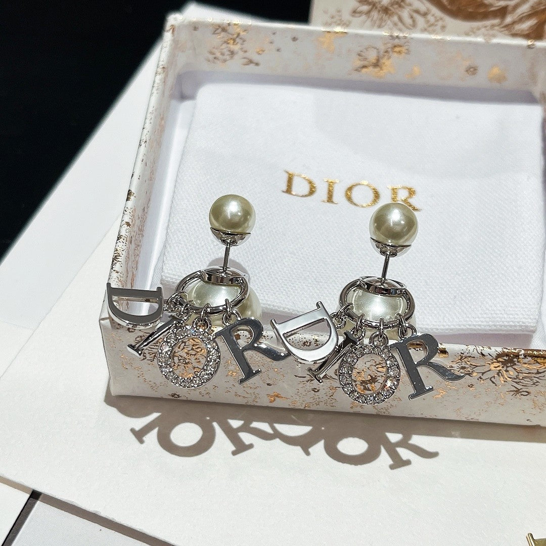 letter Stud Earrings for women - alternate angle view 5