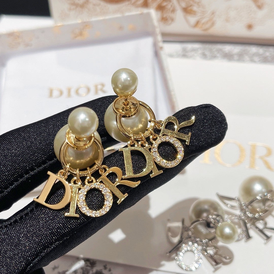 letter Stud Earrings for women - alternate angle view 8