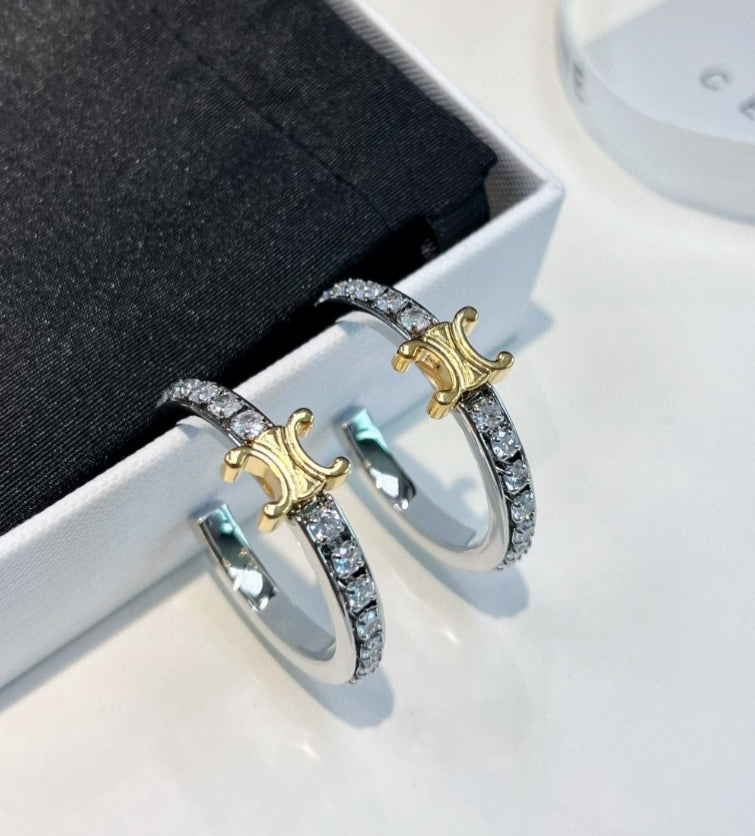 red letter Drop Earrings for women - product detail view