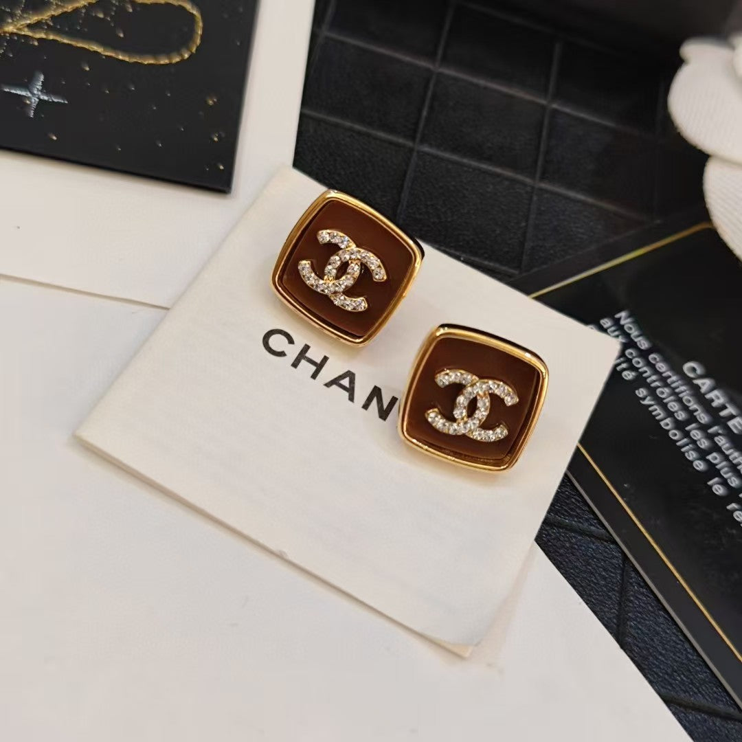 yellow 925 sterling silver floral Stud Earrings for women - product detail view