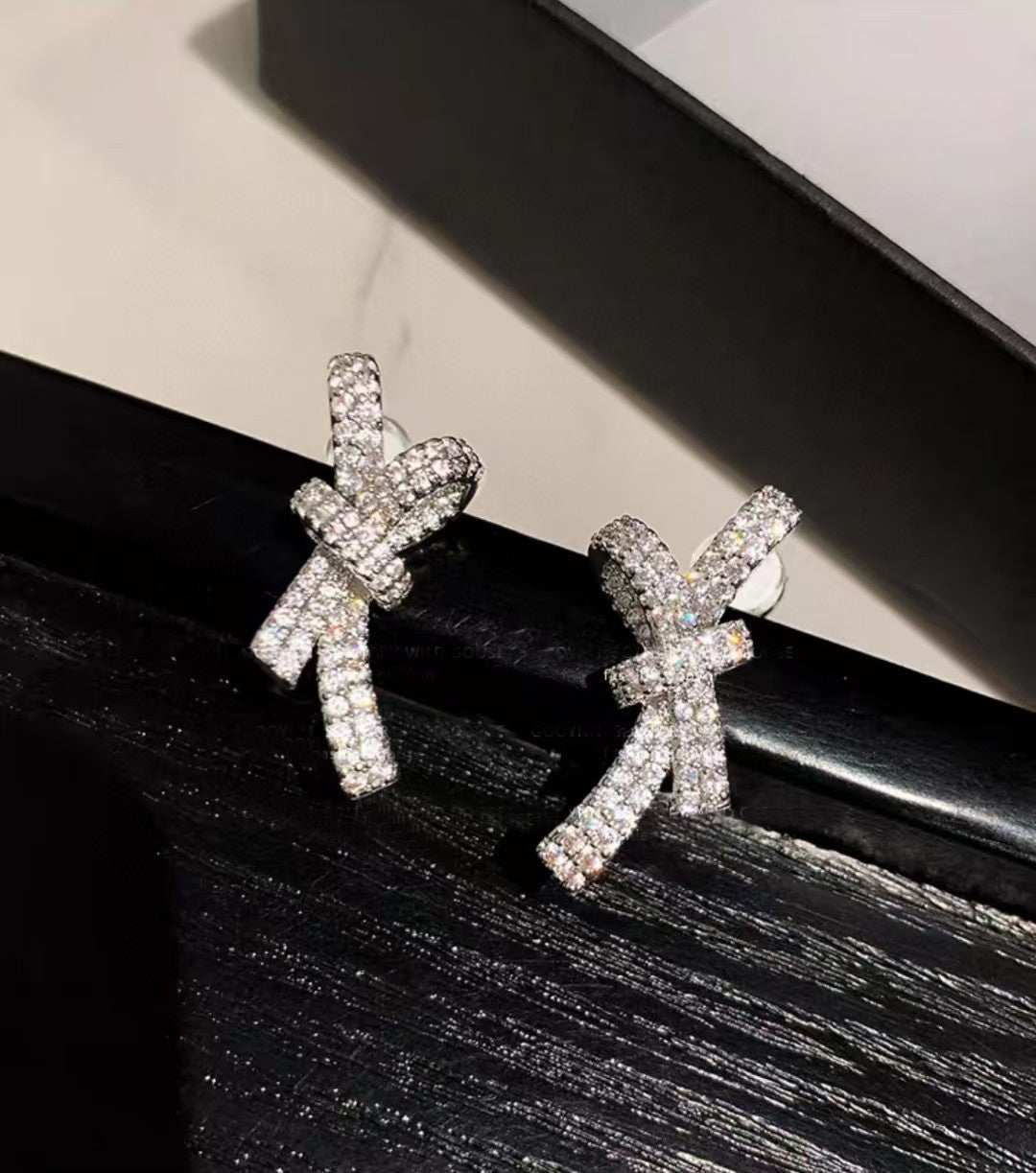 red brass butterfly Drop Earrings for women - alternate angle view 7