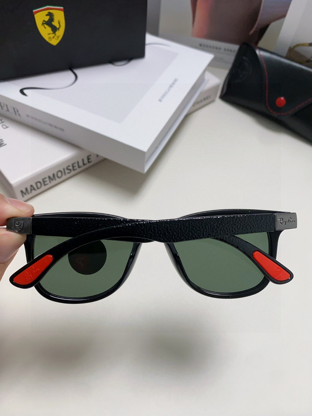 purple resin sun Sunglasses for women - alternate angle view 5