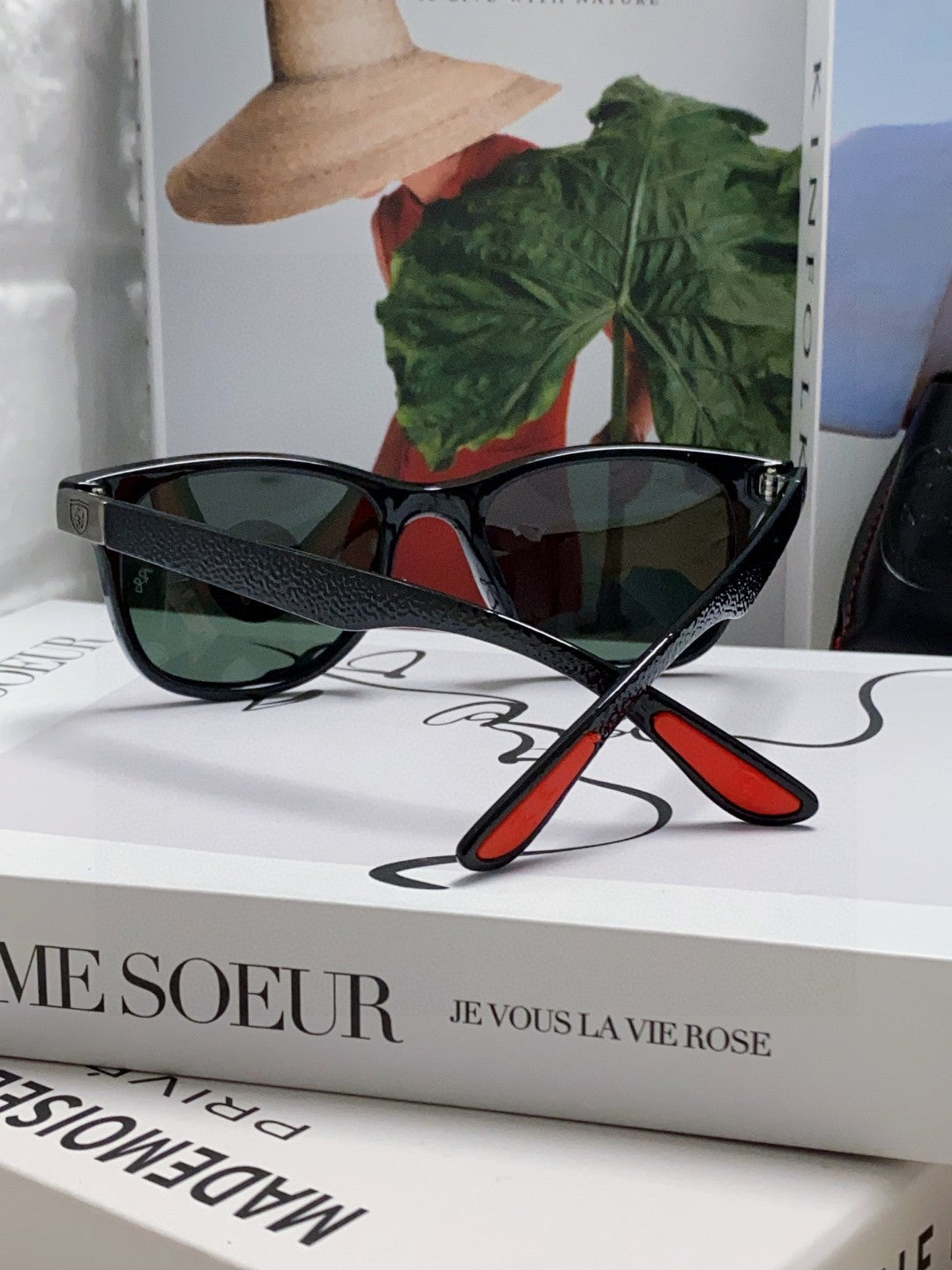 purple resin sun Sunglasses for women - alternate angle view 3