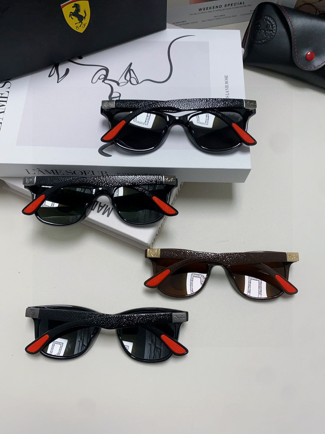 purple resin sun Sunglasses for women - alternate angle view 9