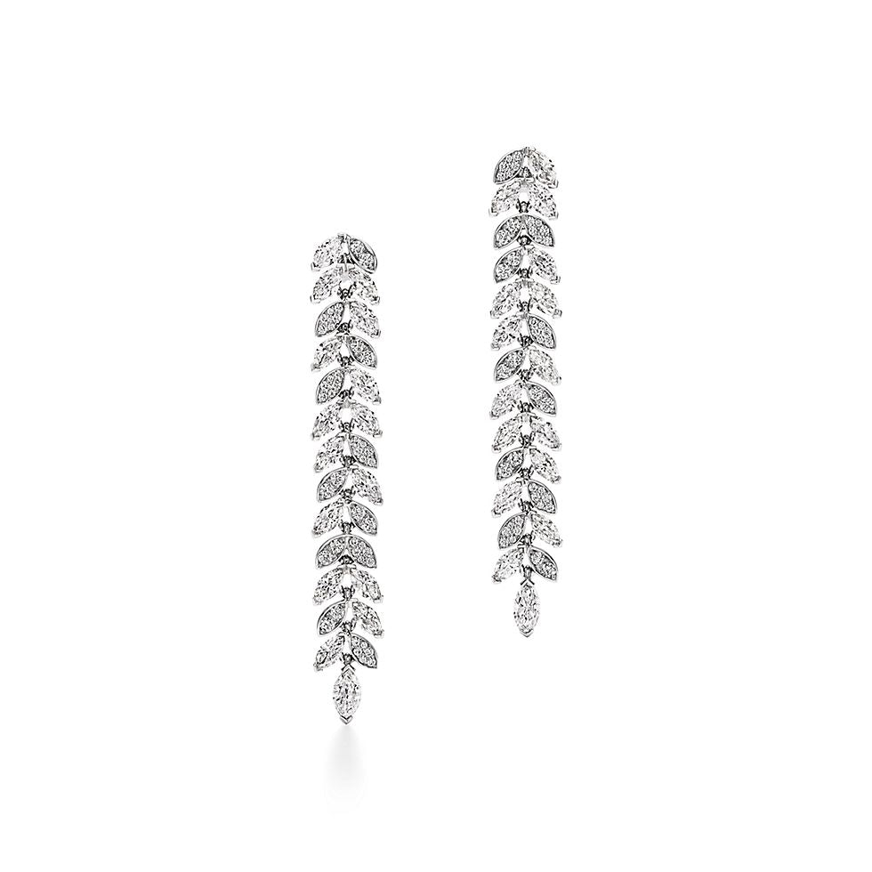 gold crystal crystal inlaid Drop Earrings for women - product detail view