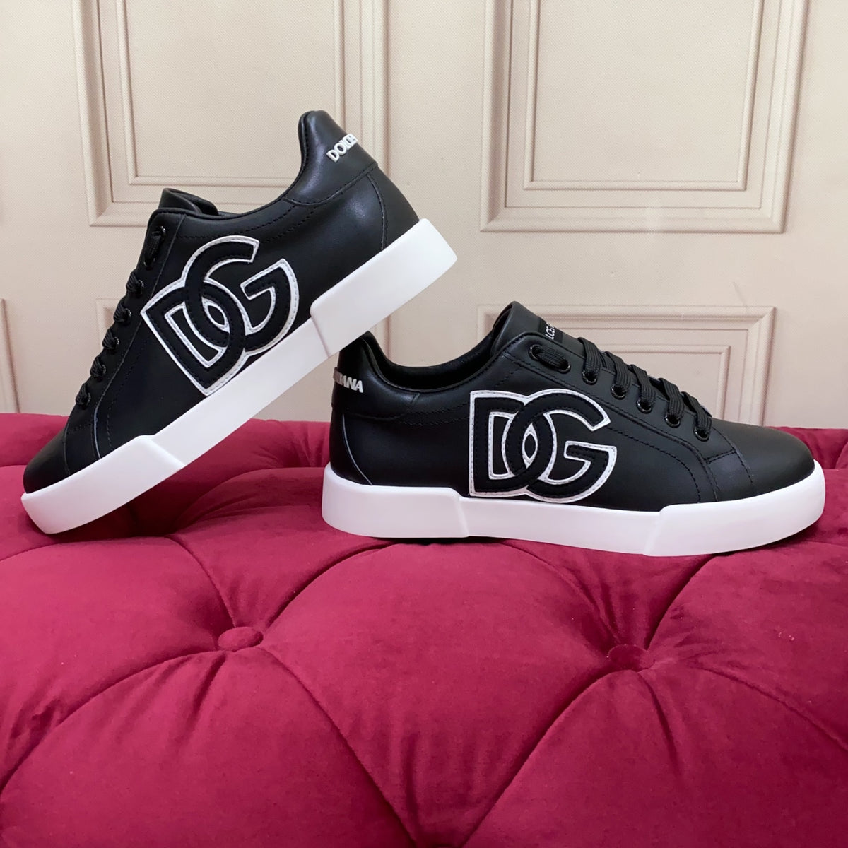 Dolce & Gabbana DG Heavy-Craft Calfskin Sneakers with 5D Accents