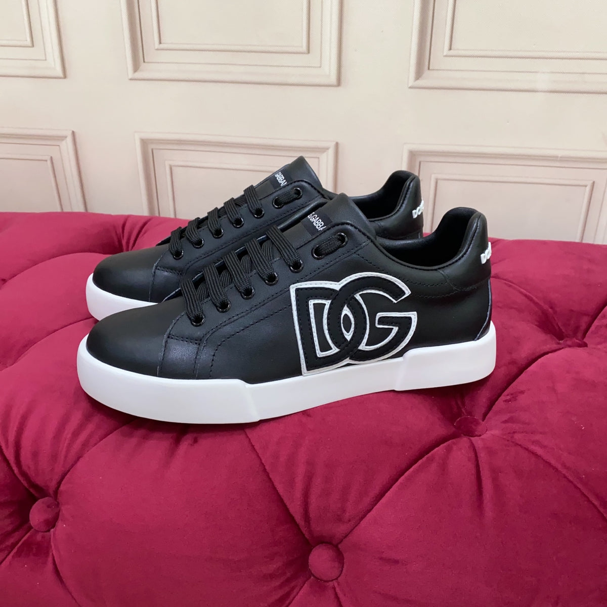 Dolce & Gabbana DG Heavy-Craft Calfskin Sneakers with 5D Accents