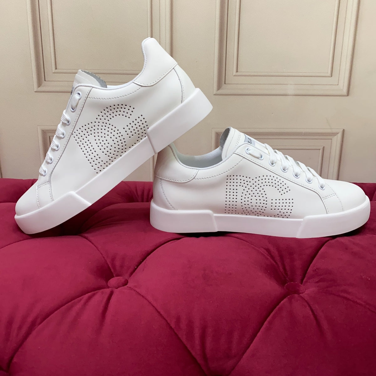 Dolce & Gabbana DG Heavy-Craft Calfskin Sneakers with 5D Accents