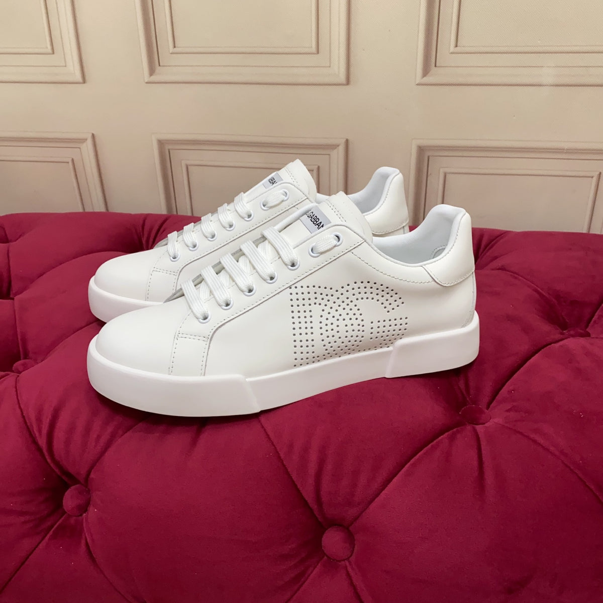 Dolce & Gabbana DG Heavy-Craft Calfskin Sneakers with 5D Accents