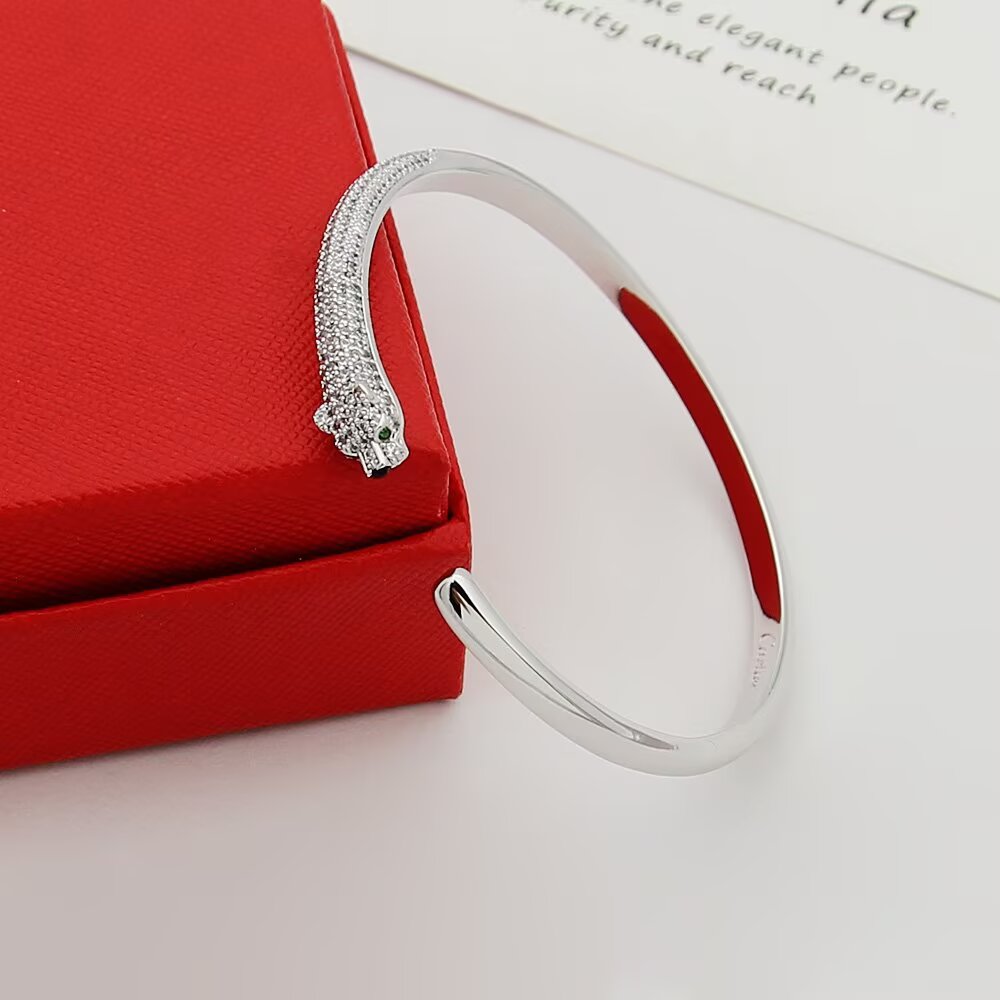 rose gold crystal rose Bangle for women - alternate angle view 8