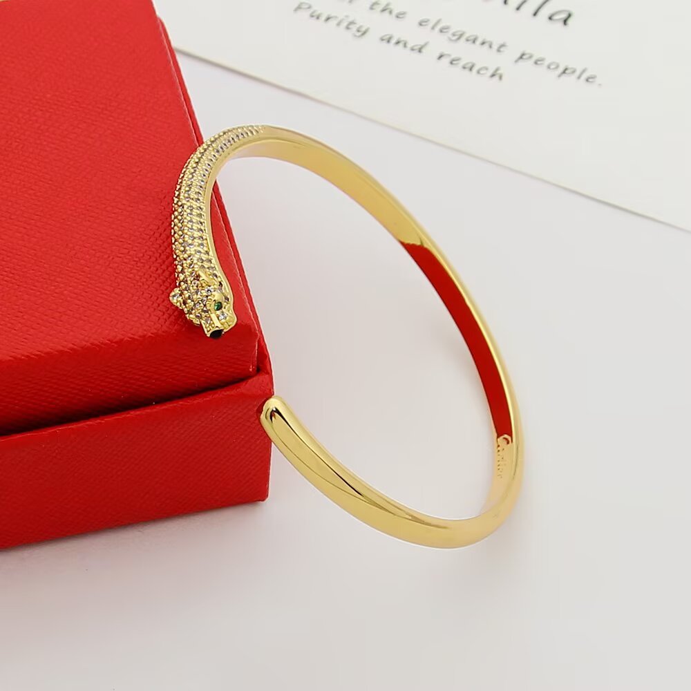 rose gold crystal rose Bangle for women - alternate angle view 6