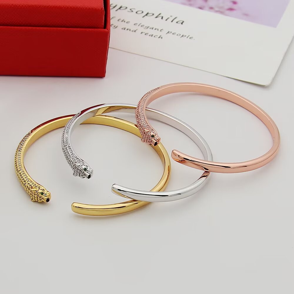rose gold crystal rose Bangle for women - alternate angle view 9