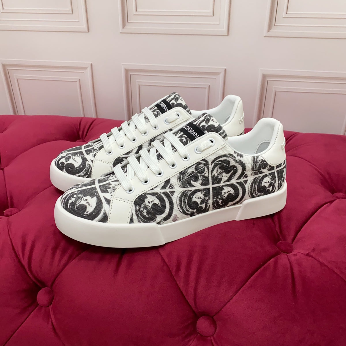 Dolce & Gabbana DG Heavy-Craft Calfskin Sneakers with 5D Accents