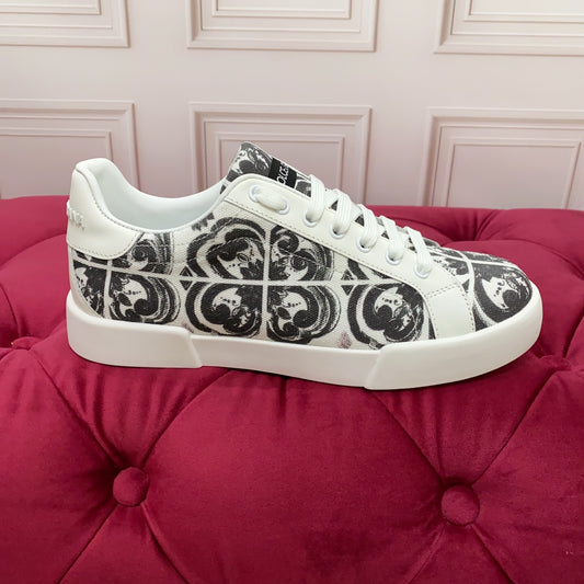 Dolce & Gabbana DG Heavy-Craft Calfskin Sneakers with 5D Accents