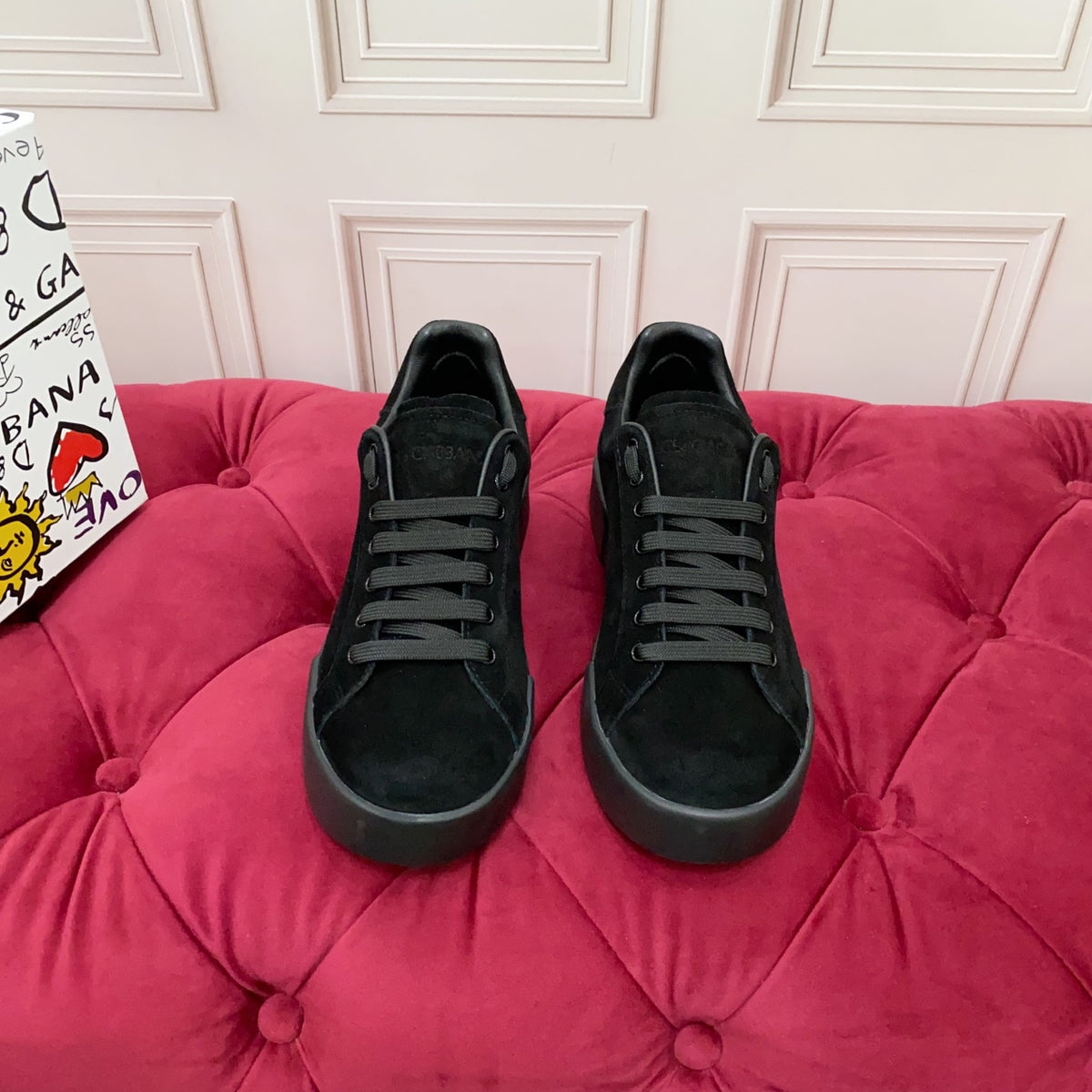 Dolce & Gabbana DG Heavy-Craft Calfskin Sneakers with 5D Accents