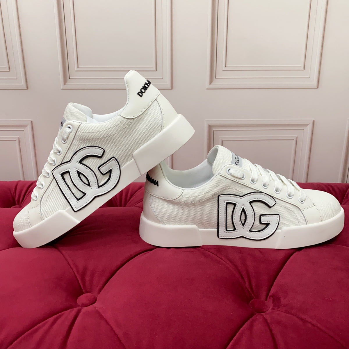 Dolce & Gabbana DG Heavy-Craft Calfskin Sneakers with 5D Accents