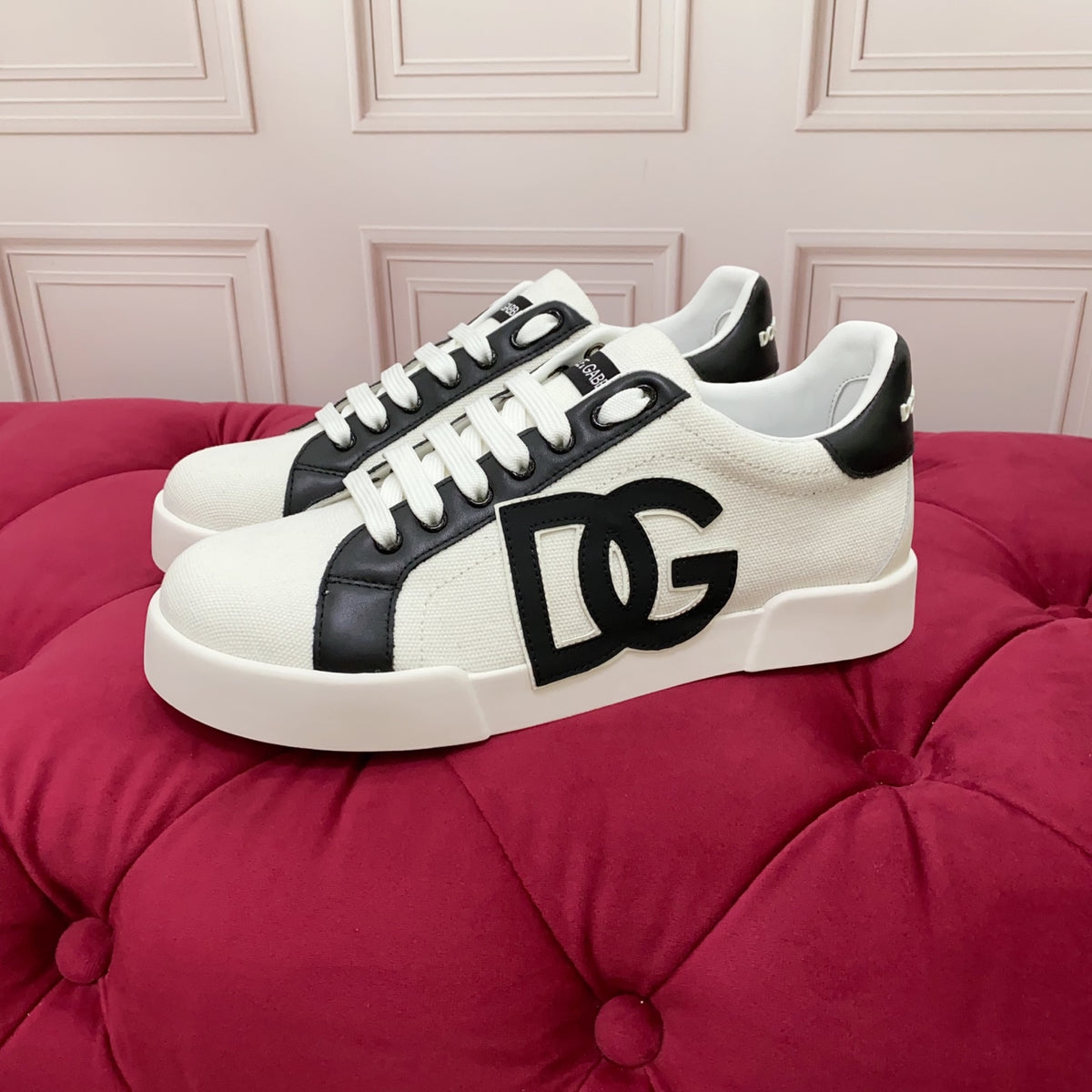 Dolce & Gabbana DG Heavy-Craft Calfskin Sneakers with 5D Accents
