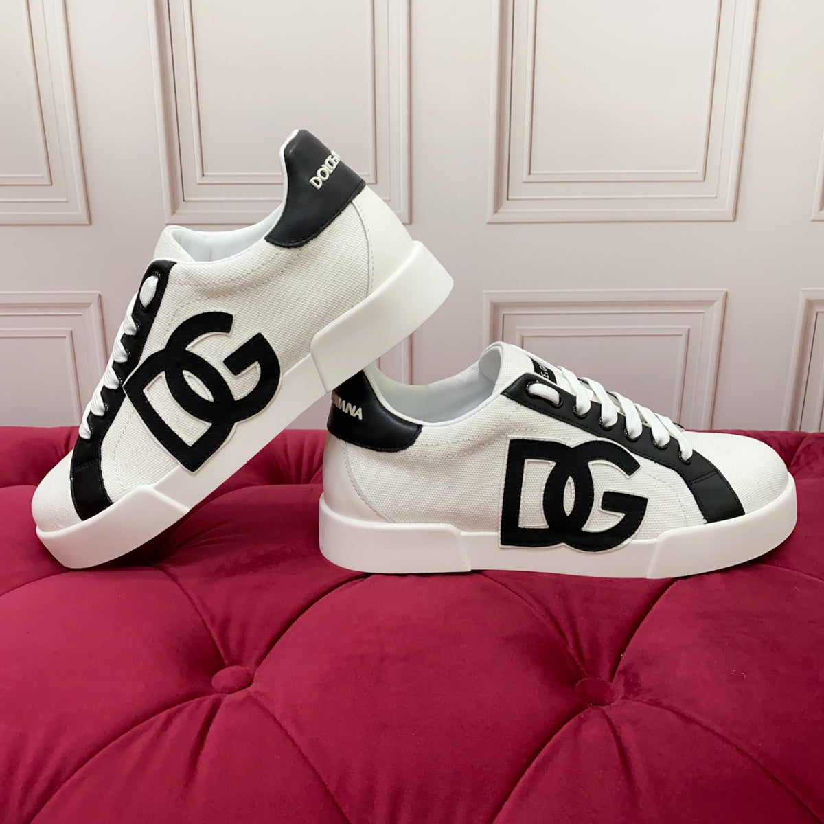 Dolce & Gabbana DG Heavy-Craft Calfskin Sneakers with 5D Accents