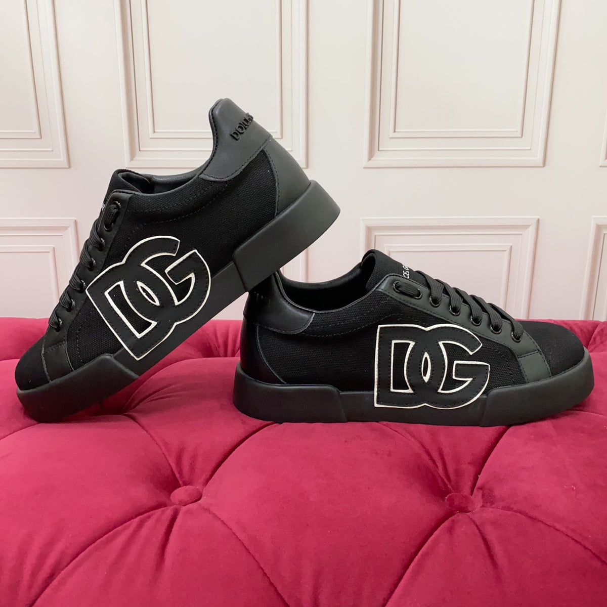 Dolce & Gabbana DG Heavy-Craft Calfskin Sneakers with 5D Accents