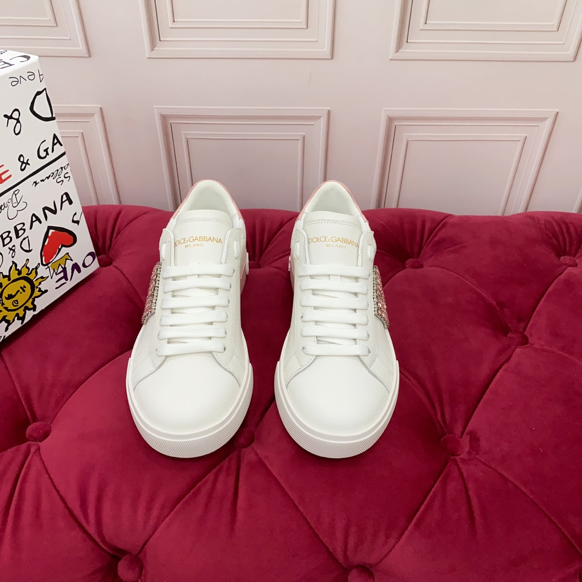 Dolce & Gabbana DG Heavy-Craft Calfskin Sneakers with 5D Accents