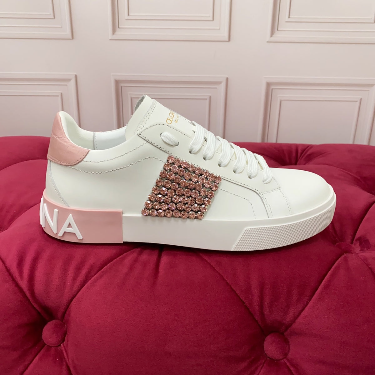 Dolce & Gabbana DG Heavy-Craft Calfskin Sneakers with 5D Accents
