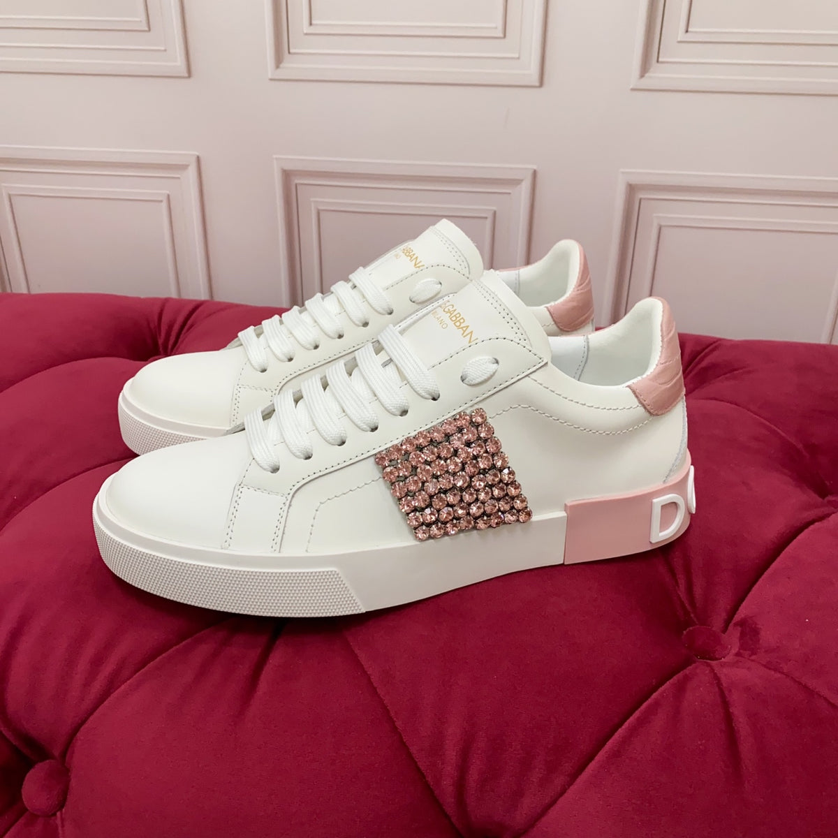 Dolce & Gabbana DG Heavy-Craft Calfskin Sneakers with 5D Accents