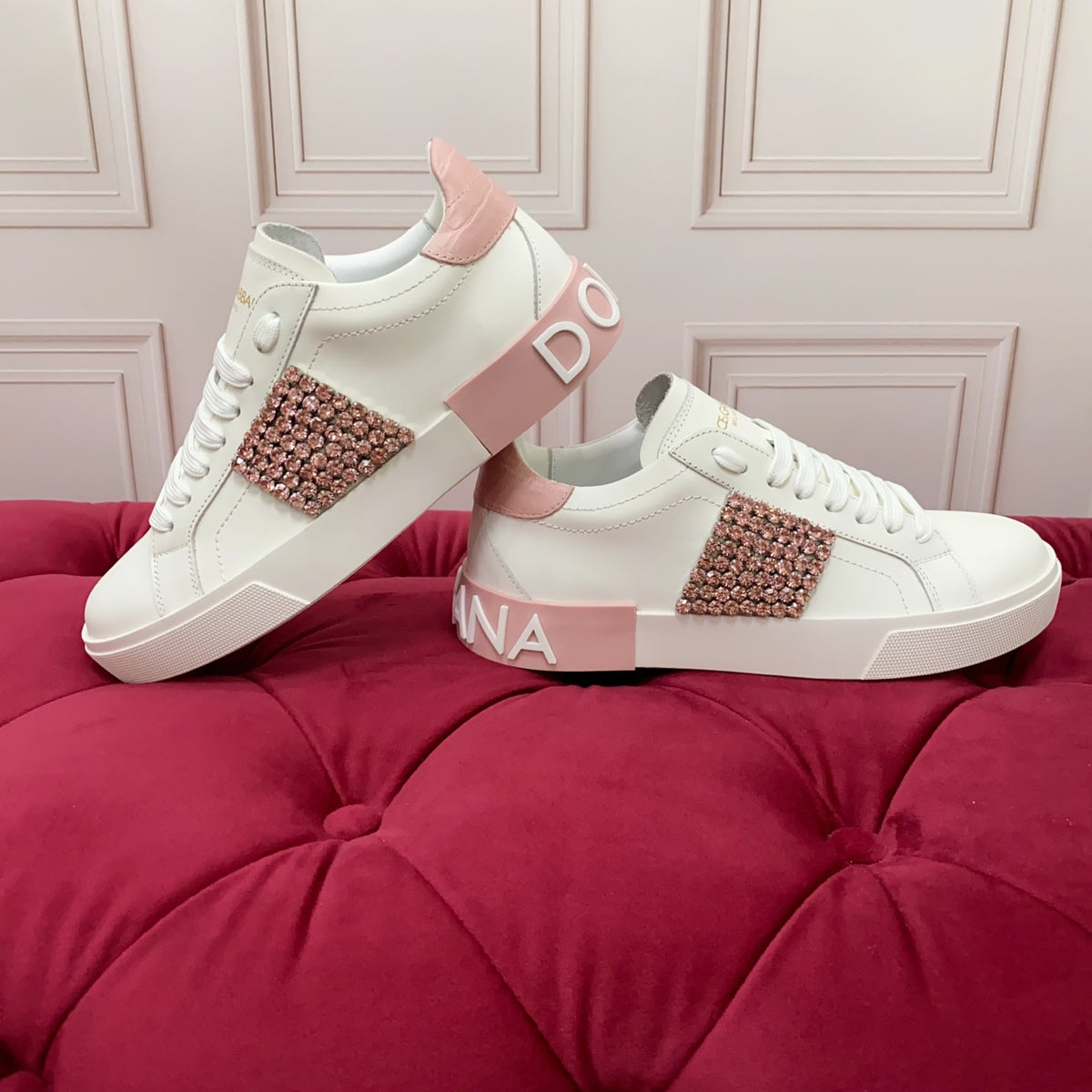 Dolce & Gabbana DG Heavy-Craft Calfskin Sneakers with 5D Accents