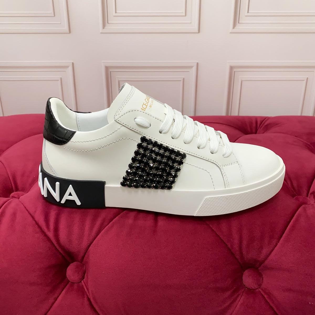 Dolce & Gabbana DG Heavy-Craft Calfskin Sneakers with 5D Accents