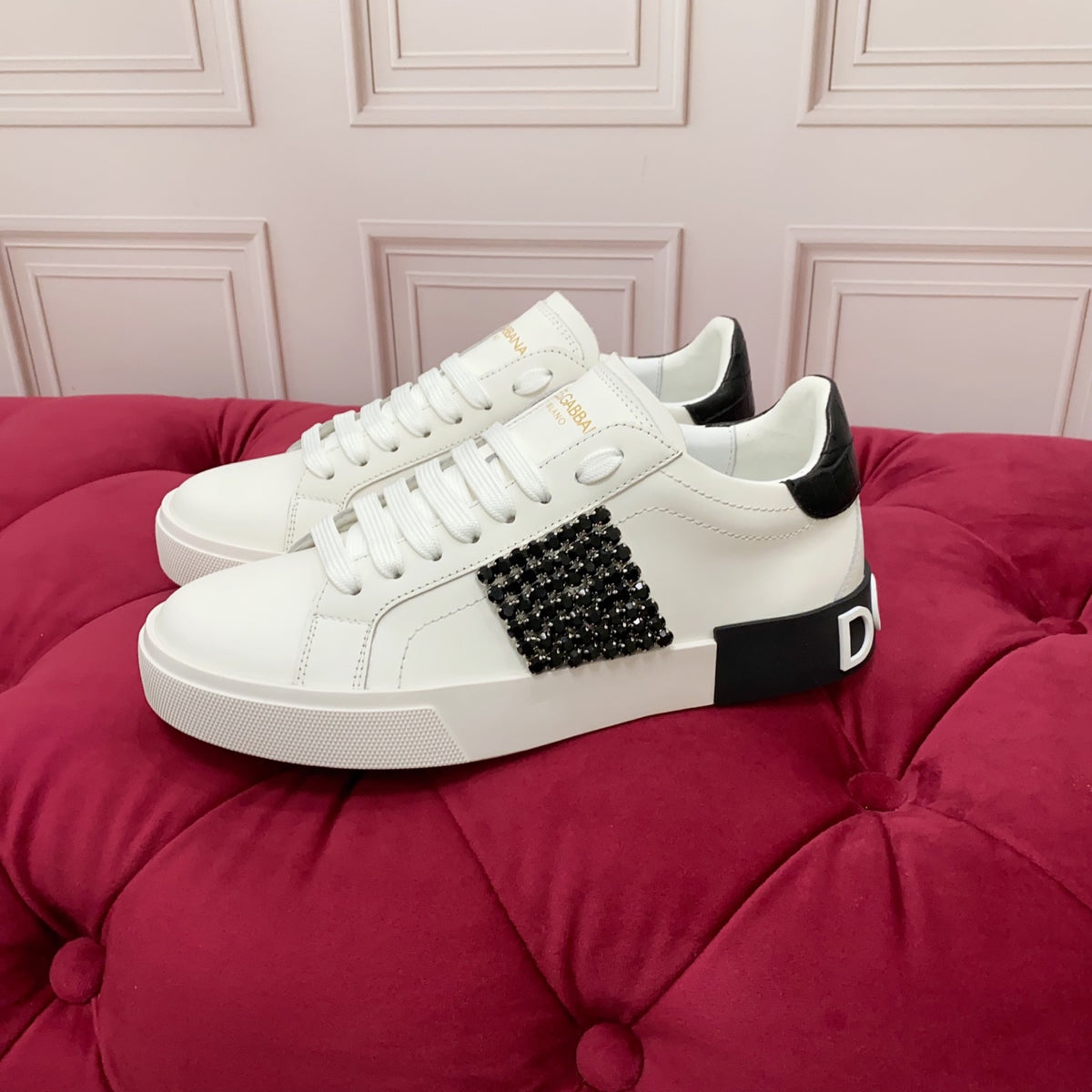 Dolce & Gabbana DG Heavy-Craft Calfskin Sneakers with 5D Accents