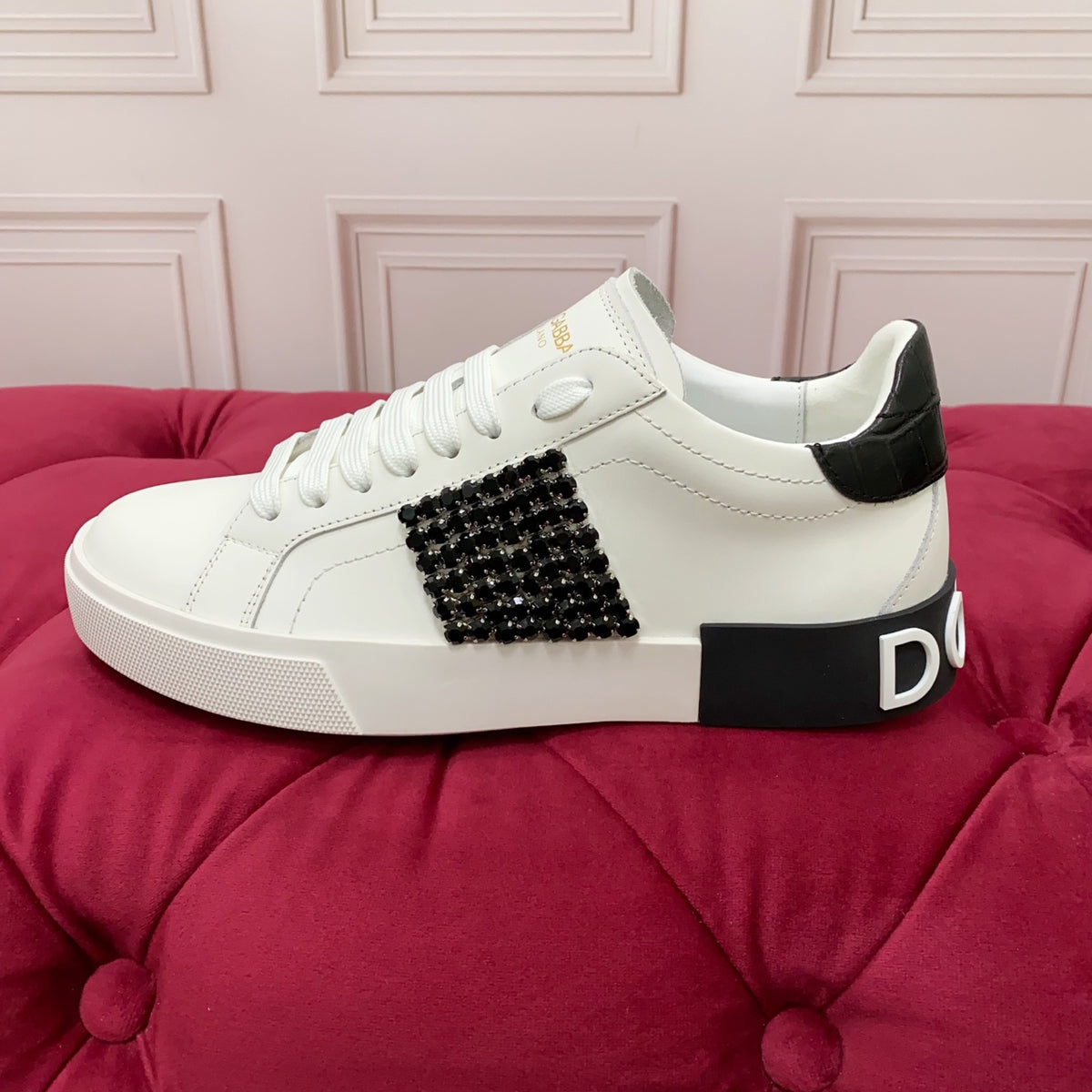 Dolce & Gabbana DG Heavy-Craft Calfskin Sneakers with 5D Accents
