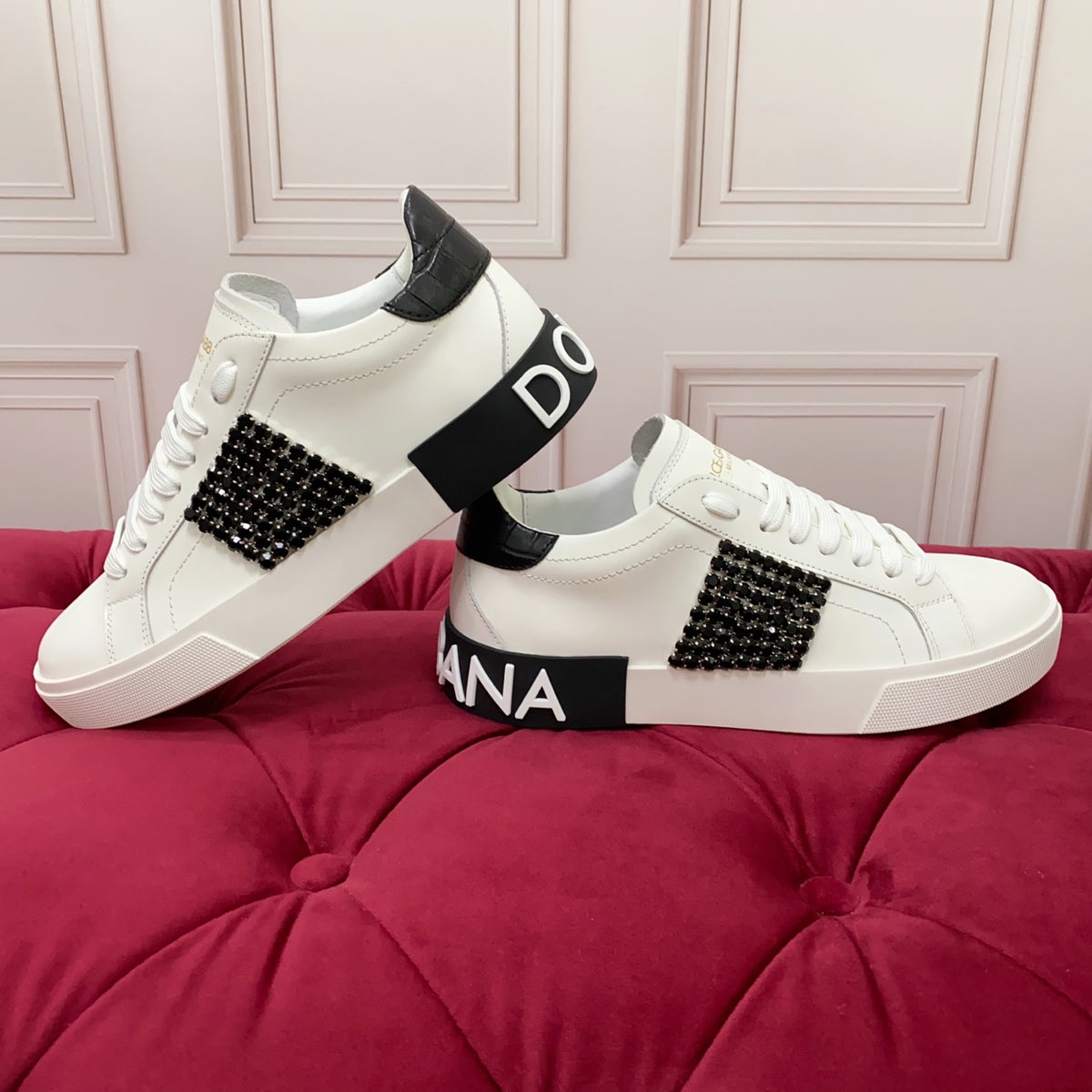 Dolce & Gabbana DG Heavy-Craft Calfskin Sneakers with 5D Accents