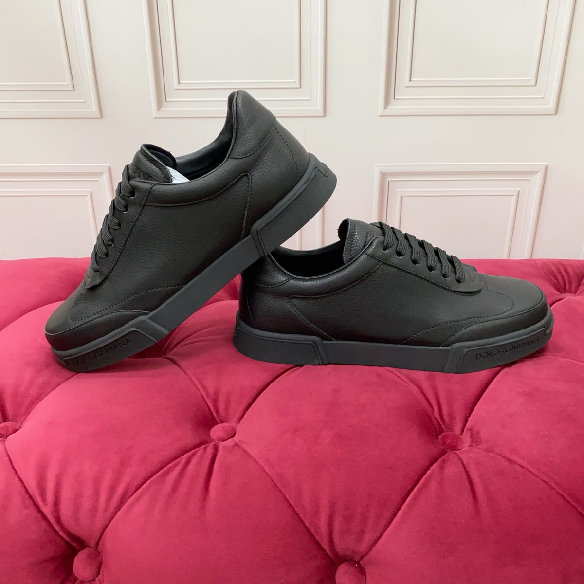 Dolce & Gabbana DG Heavy-Craft Calfskin Sneakers with 5D Accents