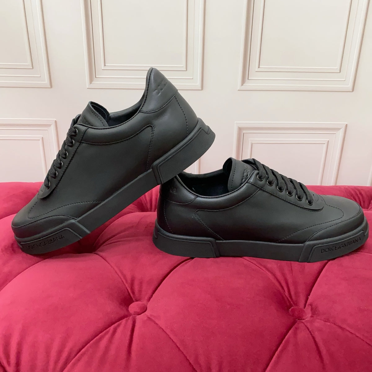 Dolce & Gabbana DG Heavy-Craft Calfskin Sneakers with 5D Accents