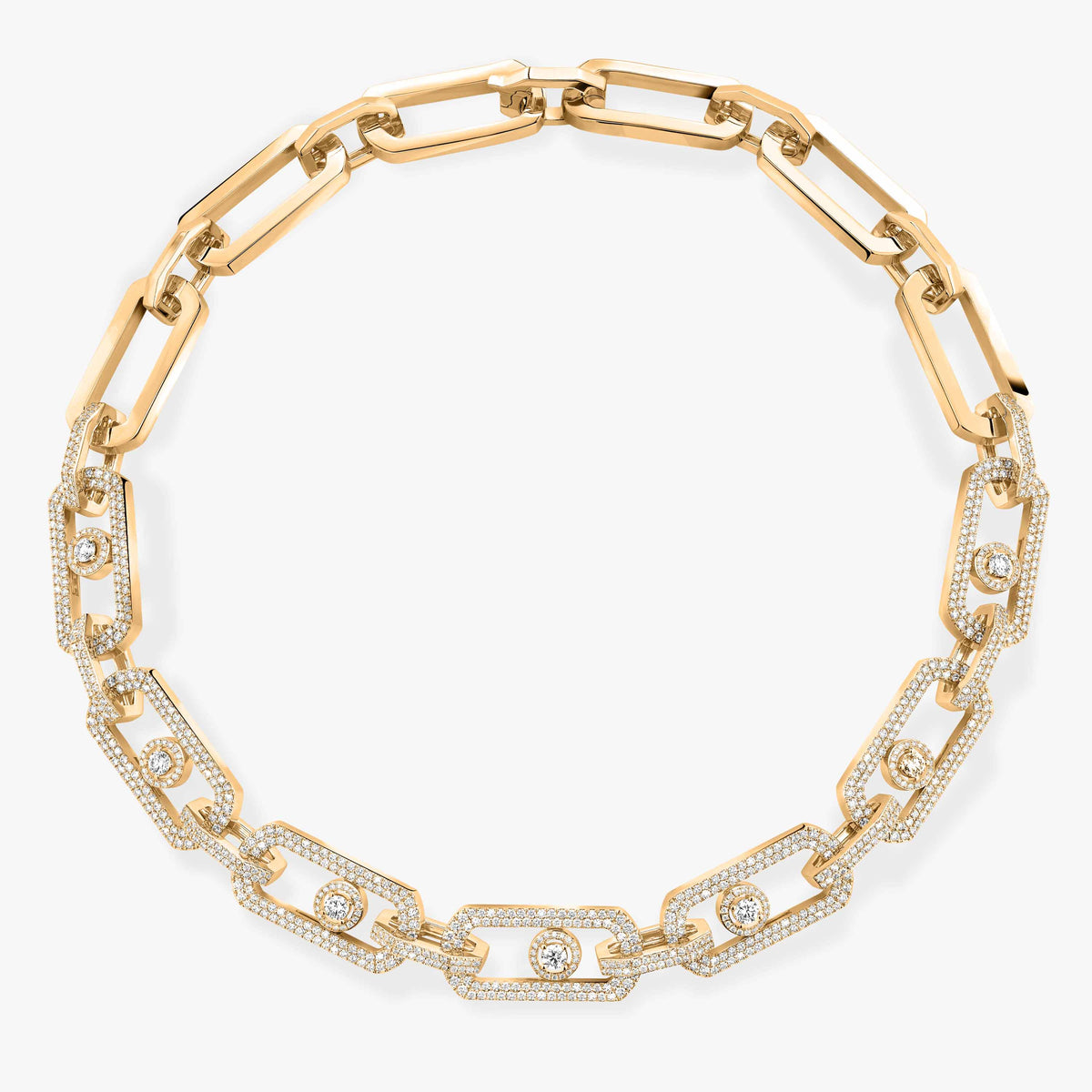 rose gold crystal rose Necklace for women - alternate angle view 6