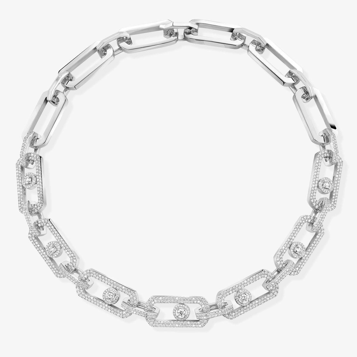 rose gold crystal rose Necklace for women - product detail view