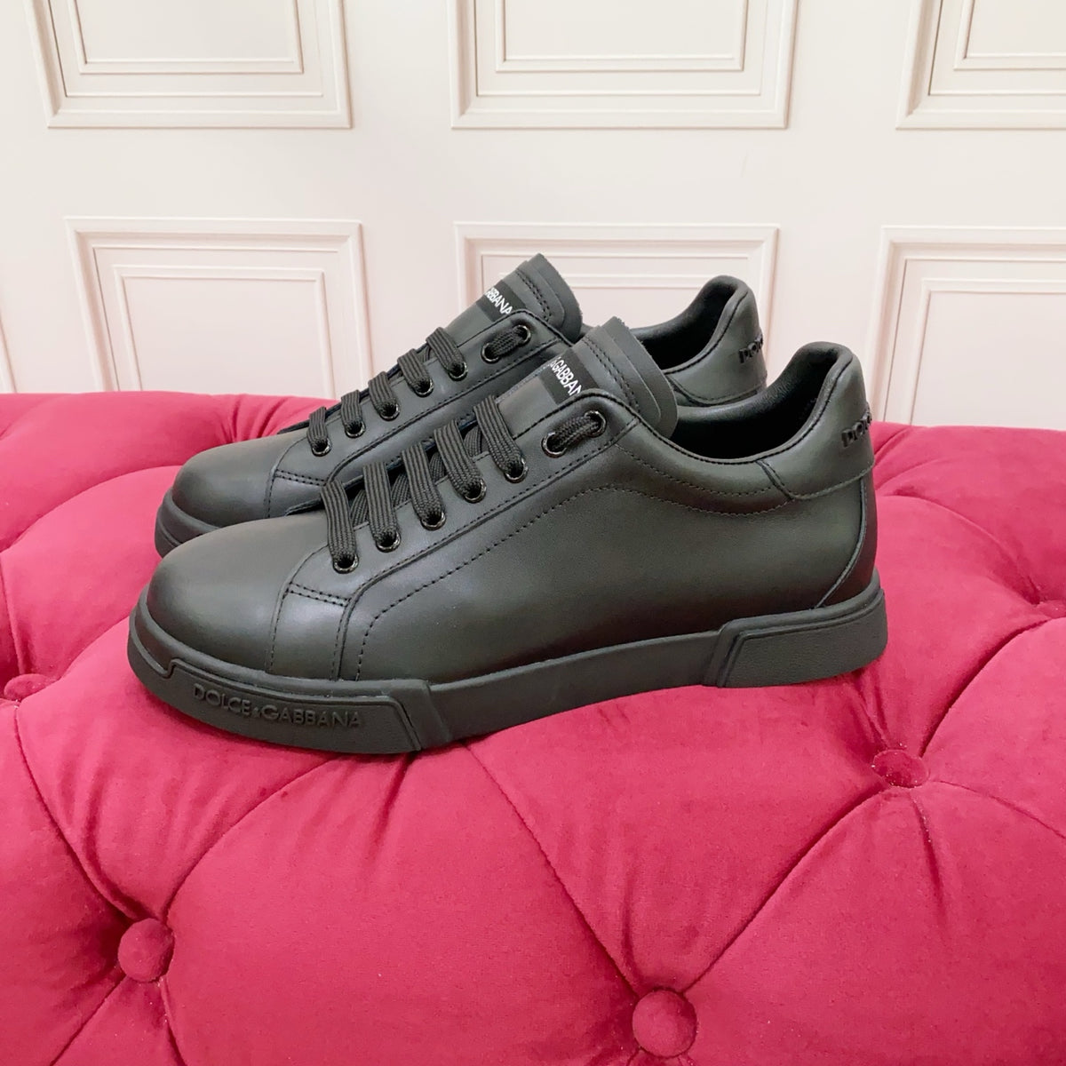 Dolce & Gabbana DG Heavy-Craft Calfskin Sneakers with 5D Accents