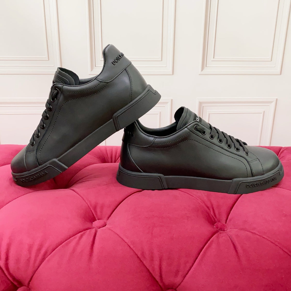 Dolce & Gabbana DG Heavy-Craft Calfskin Sneakers with 5D Accents