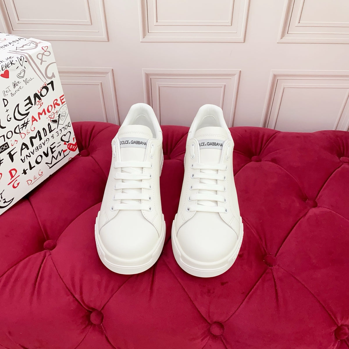 Dolce & Gabbana DG Heavy-Craft Calfskin Sneakers with 5D Accents